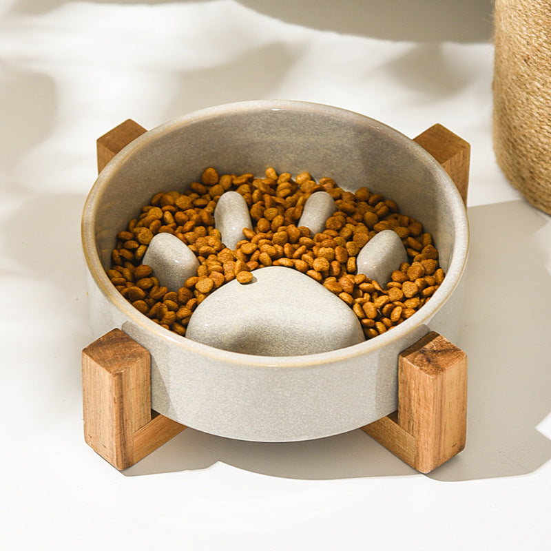 Japanese Style Ceramic Pet Cat And Dog Bowl